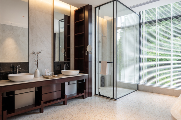 A corner of the hotel bathroom